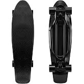 KMX Retro Mini Cruiser Skateboard 22" and 27" for Boys Girls Adults | Portable Mini Cruiser Board for Beginners, Students, Kids, Teens, Adults; Big PU Wheel; Aluminum Truck; Skate Tool