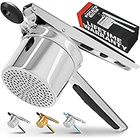 PriorityChef Large 15oz Potato Ricer, Heavy Duty Stainless Steel Potato Masher and Ricer Kitchen Tool, Press and Mash Kitchen