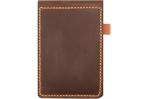 Real Genuine Leather Notepad Cover For Mini Pocket Notebook 3" X 5", Leather Cover For Rite In The Rain Top-Spiral Notebook,C