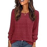 MEROKEETY Women's 2025 Fall Lightweight Sweater Shirt Long Sleeve Boat Neck Ribbed Knitted Tunic Pullover Tops