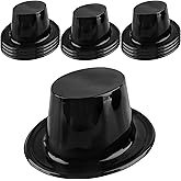 SGBETTER 20 Pcs Kids Plastic Top Hats Bulk Tuxedo Costume Hat Dress Up Black Magician Hat for Child Cosplay Stage Performance