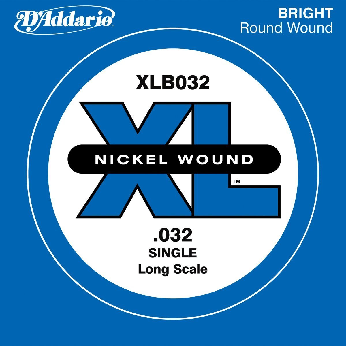 D'Addario .032 Long Scale Nickel Wound Single String for Bass Guitar
