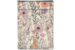 NGZS Floral Book Sleeve, Wildflower Book Covers for Paperbacks, Garden Flowers Book Pouch Book Protector, Book Lovers Gifts for Women Girls Friend, Book Accessories Book Club Gifts Christmas Birthday Gifts