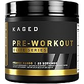 Kaged Pre Workout Elite Powder | Orange Mango | Pre-Workout with Creatine, Beta Alanine, L-Citrulline, BCAAs | 388 mg Organic Caffeine | Pre Supplements for Men & Women | 20 Servings
