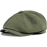 BOTVELA Men's Newsboy Gatsby Hat Cotton Vintage Flat Ivy Cabbie Cap