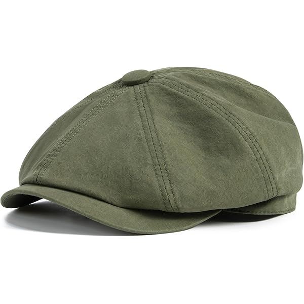 Grey Newsboy Cap Flat Wool Men's Bakers Boy Hat