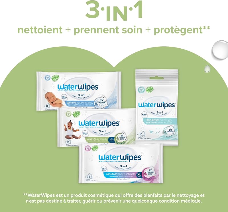 Peau Sensible+ Lingettes Visage et Mains, 12 Paquets