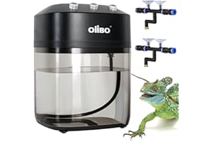 Oiibo Reptile Mister Fogger, 2.2L Solo Adjustable Starter Mister for Reptile Terrariums, Programmable Misting System with High Pressure Silent Pump & 2PCS Nozzles for Reptiles Amphibians