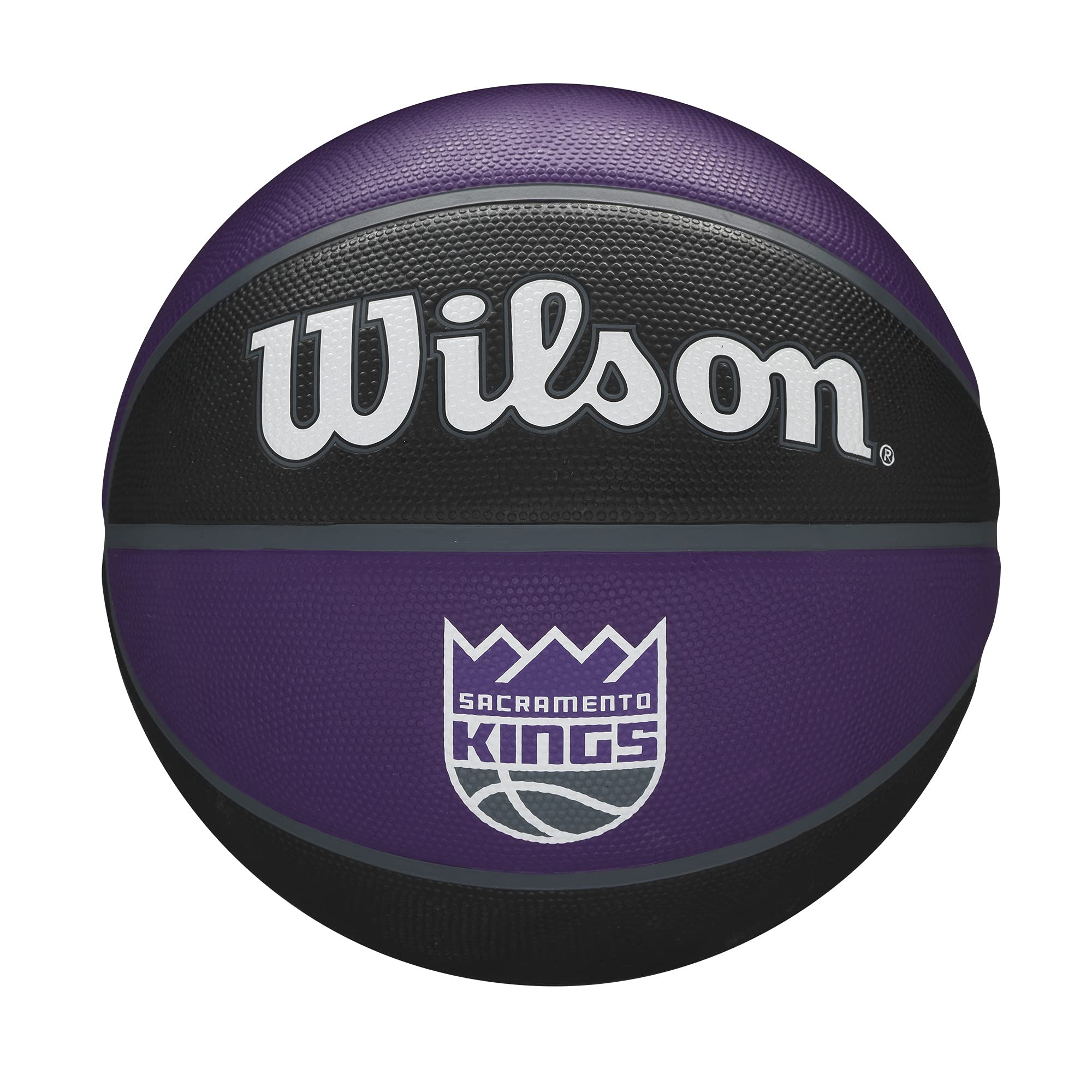 Wilson Basketball, NBA Team Tribute Model, SACREMENTO KINGS, Outdoor, Rubber, Size: 7 — image 1