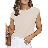 CiCiBird Women Summer Cap Sleeve Sweaters Knit Crew Neck Pullover Tank Tops 2025 Casual Trendy Shirt