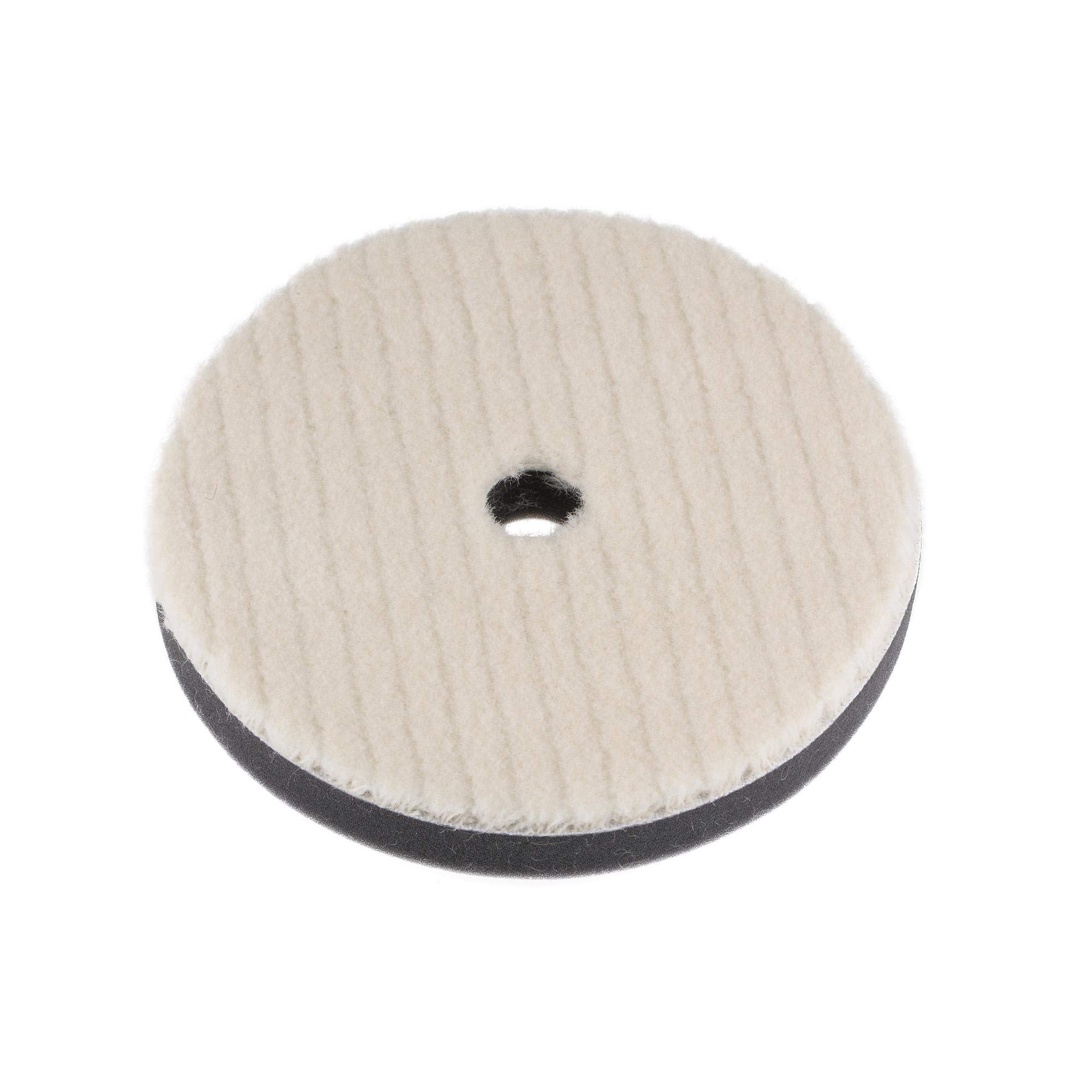 sourcing map 6" Wool Felt Sponge Polishing Pad Hook and Loop Buffing Wheel with Hole Coarse Polishing for Orbital Polisher Buffer