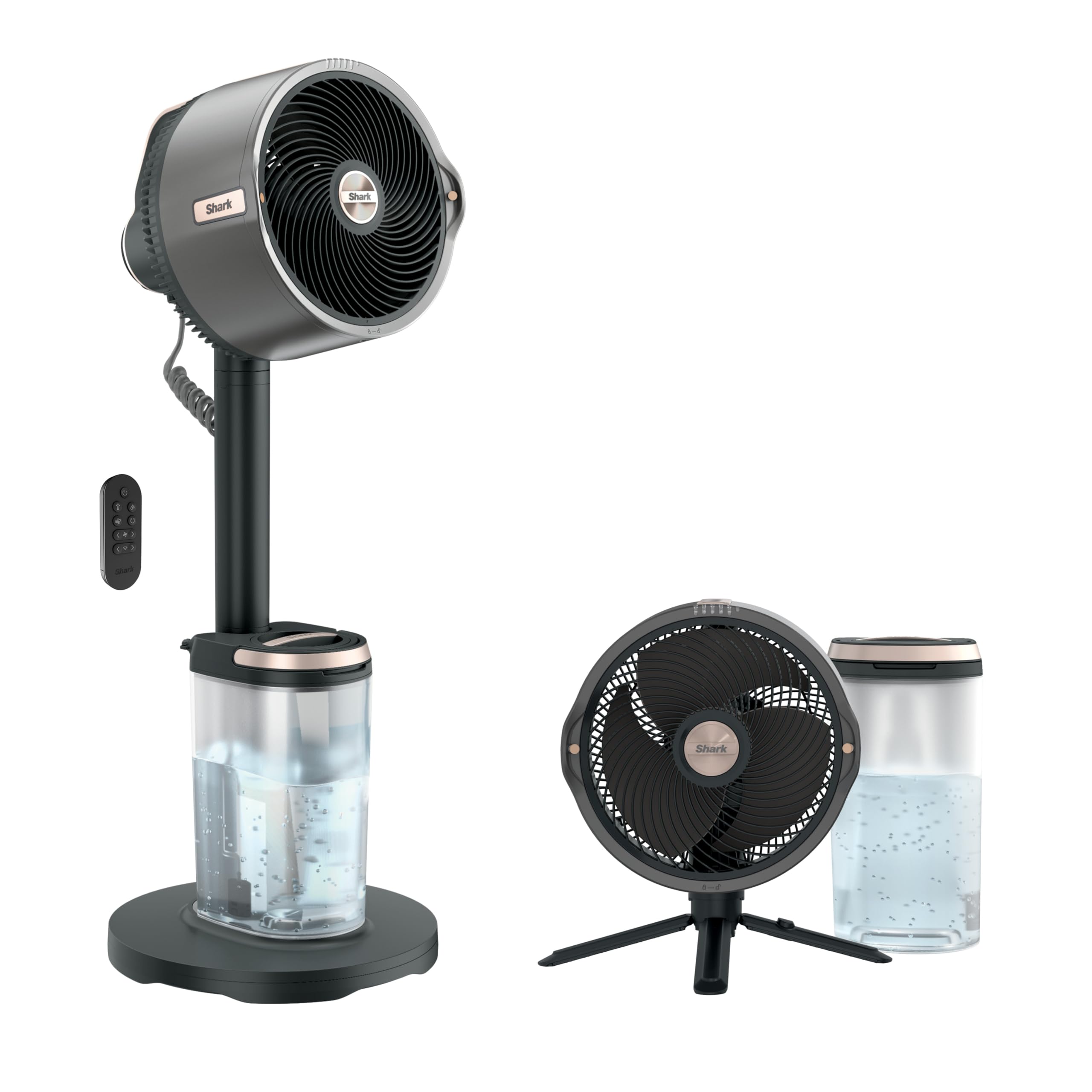 Shark FlexBreeze Pro Mist 2-in-1 Fan with Integrated Mist, Charcoal, FA302