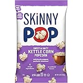 SkinnyPop Popcorn Bag, Kettle Corn, Gluten Free Dairy Free Snacks, 5.3 oz | Sweet and Salty Kettle Popcorn, Whole Grain, Tree Nut Free and Peanut Free, Healthy Snacks for Adults, for Sharing, 5.3 oz