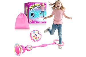 Dolanus Unicorn Skip Toy for Girls, Birthday Gifts for 6 7 8 10 12 Year Old Girls, Ankle Skip Ball with Flashing Lights, Girl Toys Age 6-8, Kids Sports Toy for Outdoor Outside Indoor