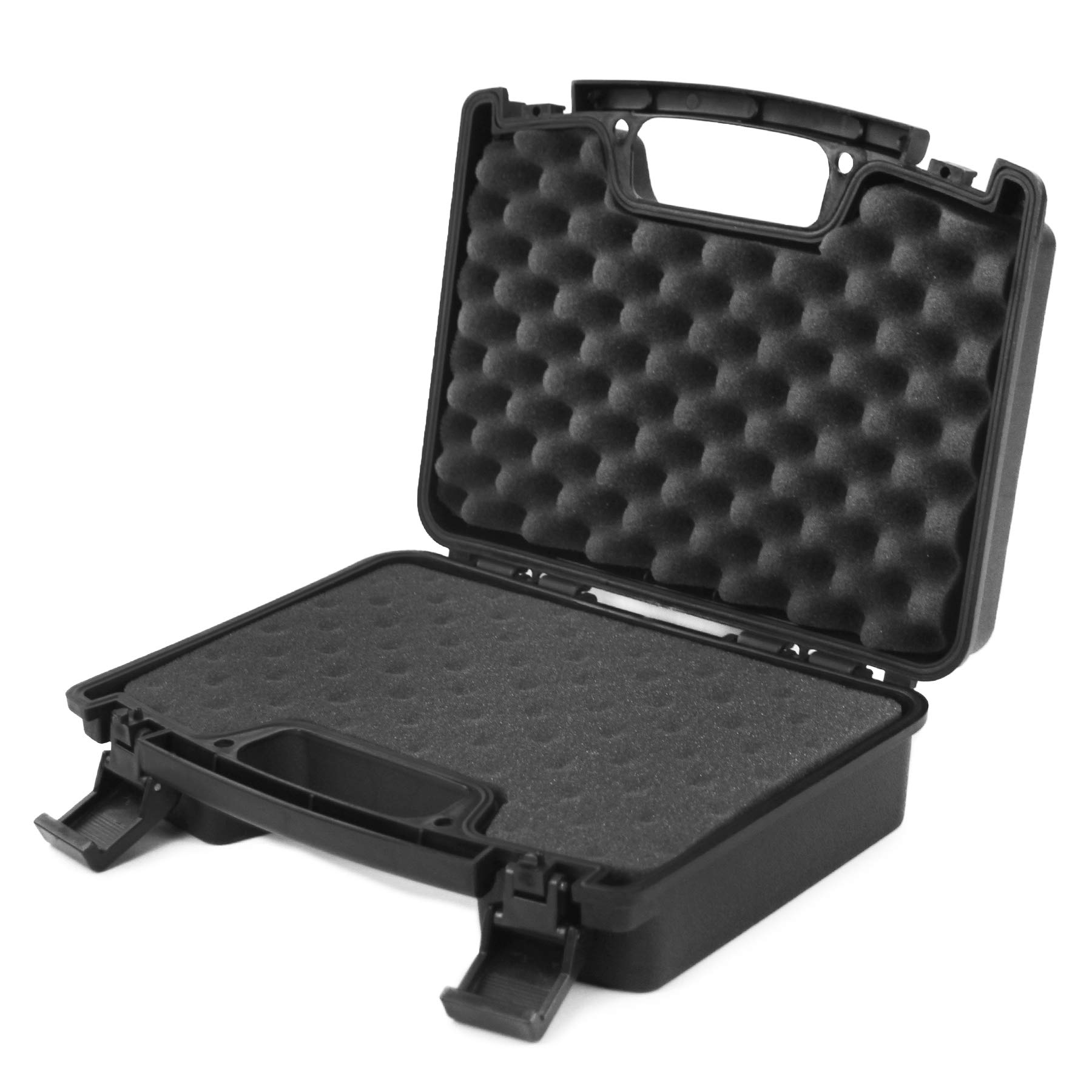 GUGULUZA ABS Pistol Case Tactical Hard Pistol Storeage Case, Gun Case Padded Hunting Accessories Carry Boxs (Black)