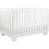 Babyletto Modo 3-in-1 Baby Crib Convertible to Toddler Bed & Daybed - Includes Toddler Conversion Kit - GREENGUARD Gold Certified - 100% Solid Wood Crib for Baby - 4 Adjustable Heights - White