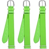 Hicarer 3 Pcs Youths Adult Baseball Softball Belt Girls Adjustable Elastic Uniform Belt PU Leather for Boys