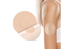 HONYOU Freestyle Adhesive Patches 25Pack Waterproof Libre2/3 Sensor Covers Flesh Flexible CGM Patches without Glue in The Center-Enlite-Guardian-Freestyle Libre 14 Day Sensor Patches