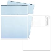 Business Checks on Top, Blank Check Paper for Printer 100/pack Check Stock | Diamond Blue, Compatible with QuickBooks, Laser/Inkjet Printers, Security Features, 24lb Paper, Business Payroll Checks
