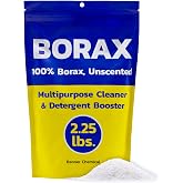 Banner Chemical Raw Borax, 100% Pure Multi-Purpose Cleaner (2.25 lbs) | Unscented - Detergent Booster - Natural Household Cleaner &amp; Stain Remover - Made In Usa