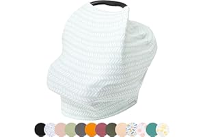 Breathable Nursing Cover Up and Car Seat Cover for Babies Simka Rose - Breastfeeding Cover for Baby Boy & Girl - Adjustable Stretchy Infant Carseat Canopy Carrier Cover for Summer - Must Have Registry
