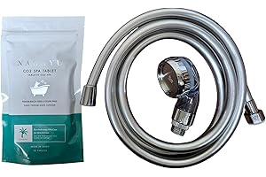 Nagayu Spa Treatment Tablets for Pets. Bundle - 10ct Coconut Pucks, 1 200cm Hose and one 2016 pro Shower Head (2016)