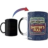 Morphing Mugs National Lampoon’s Christmas Vacation – Cousin Eddie RV – Shitter's Full – One 11 oz Color Changing Heat Sensitive Ceramic Mug – Image Revealed When HOT Liquid Is Added! MMUG1090