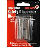 Red Devil 3275 Single Edge Razor Blades - Safety Dispenser of 10