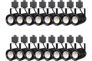 AOAXL Bulb Replaceable 7.5W Dimmable Track Lighting Heads, 4000K Neutral White H Track Lighting No Flicker CRI90+ Track Lights Ceiling for Kitchen, Dining Room, Wall Art Exhibition