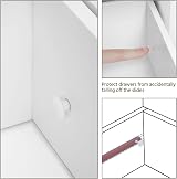Yaheetech Free-Standing Bathroom Cabinet with Open Shelf White 66x35x90cm view 8