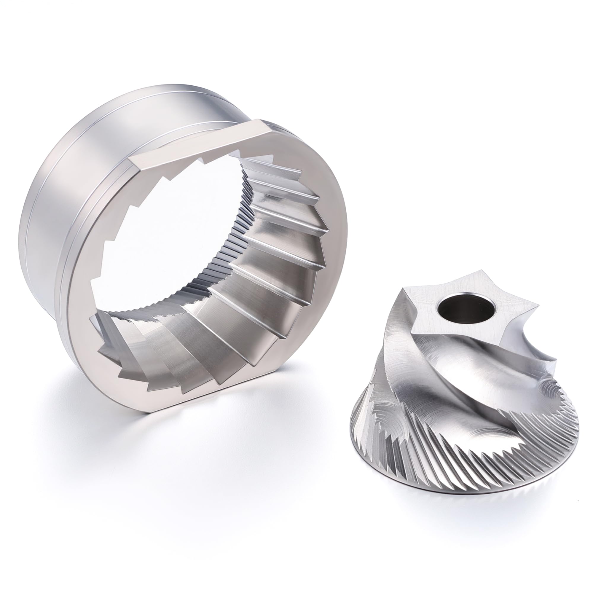 Photo 1 of Conical Grinder Upper Lower Burrs Compatible with Breville Sage Barista Express Impress Espresso Touch Coffee Machines BES870/875/876/878/880/860-5 star (Stainless steel)