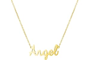 Awegift Personalized Name Necklace 18K Gold Plated New Mom Bridesmaid Gift Jewelry for Women