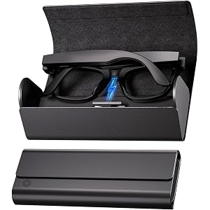 2000mAh Foldable Charging Case for Ray-Ban Meta Gen 2 & Gen 1 Smart Glasses | 2-in-1 Slim Travel Charger Pouch Accessories, P