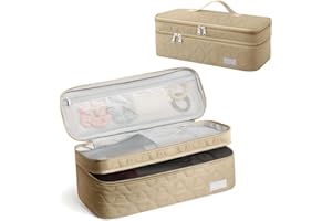 EPEDAL24 Dual Layer Travel Carrying Case, Quilted Shark Flexstyle Carrying Case for Revlon One-Step Hair Dryer/Hot Tool/Styler/Stylist, Compatible with Shark FlexStyle Attachments (Bag Only) Khaki