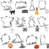 12Pcs Halloween Cookie Cutters Small, Stainless