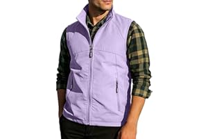 Mens Full-Zip Lightweight Vest Stand Collar Softshell Outerwear Spring Sleeveless Pockets Jacket For Running Hiking Travel