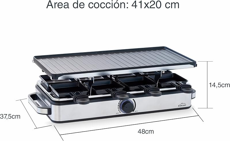 69348 - Plancha Grill Cocina, Raclette Grill, Antiadherente