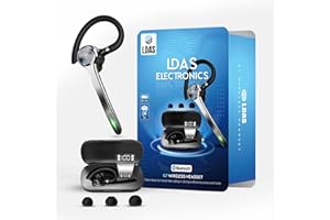 LDAS Bluetooth Headset G7 AI Noise Cancellation, High Capacity Battery, 72-Hour Talk Time, LED Display Charging Case, Hands-F