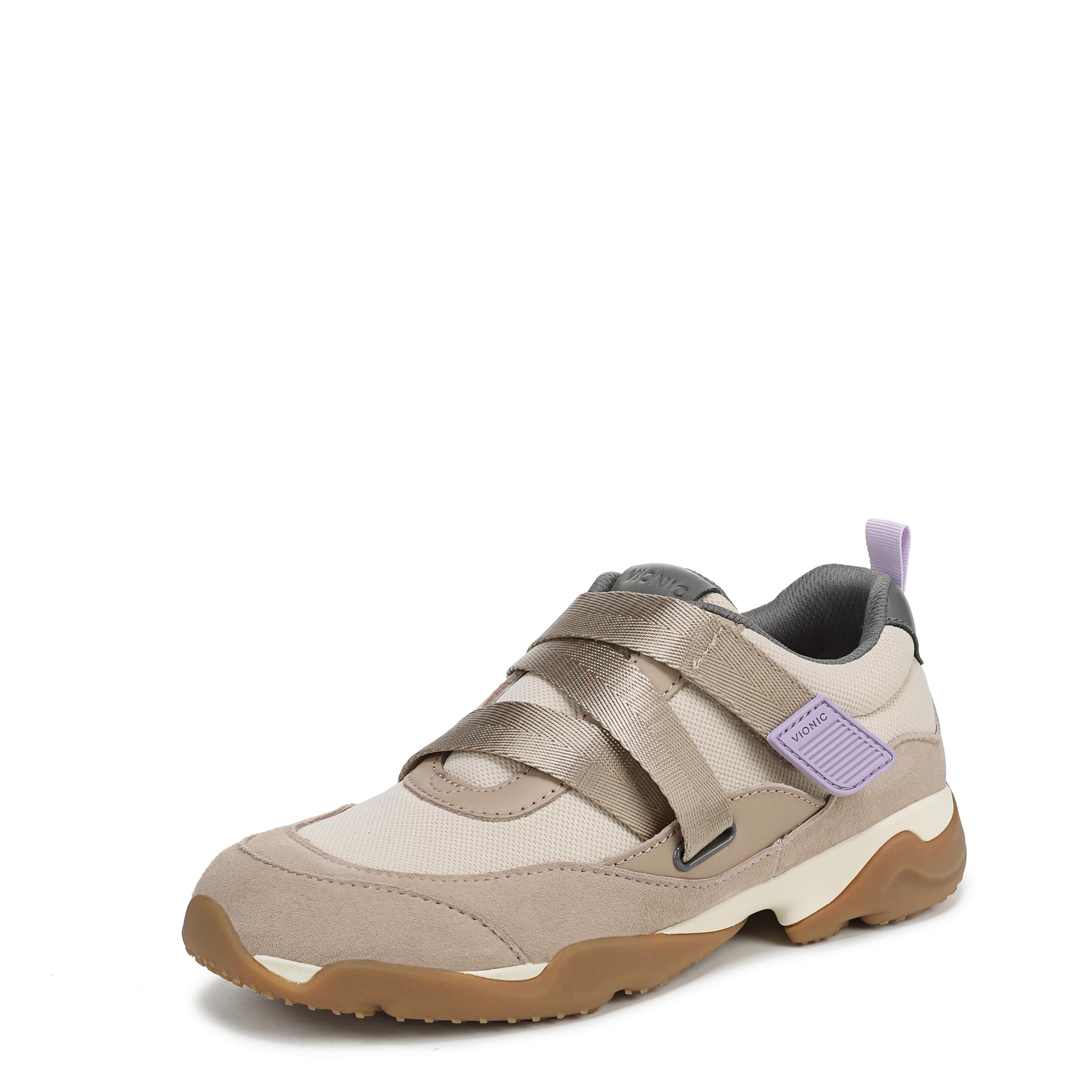 Vionic Women’s Walk Slim Gia Sneaker Parchment Suede/Leather