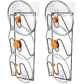 ORLESS 2 Pack Pot Lid Organizer Rack for Cabinet Door, Adhesive Pot Lid Holder Wall Mount, Rustproof Lid Cover for Pots and Pans, Lid Organizer for Kitchen