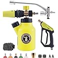 REALYOU Foam Cannon with Pressure Washer Gun, Car Wash Kit, Pressure Washer Car Wash Foam Gun with 1/4 Inch Quick Connector, 5 Pressure Washer Nozzle Tips, Dual-Connector Accessory