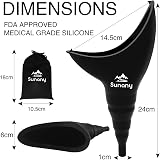 Sunany Female Urinal Silicone Urination Device Portable Women Pee Funnel Camping view 5