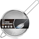 Ydeapi 9" Large Fine Mesh Strainer with Handle, Metal Food Strainers for Kitchen, Sieve Fine Mesh Stainless Steel for Rice, Q