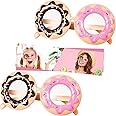 2 Pieces Donut Glasses Donut Costume Glasses Novelty Party Donut Eyeglasses for Funny Snack Party Donut Birthday Party Favors Accessories