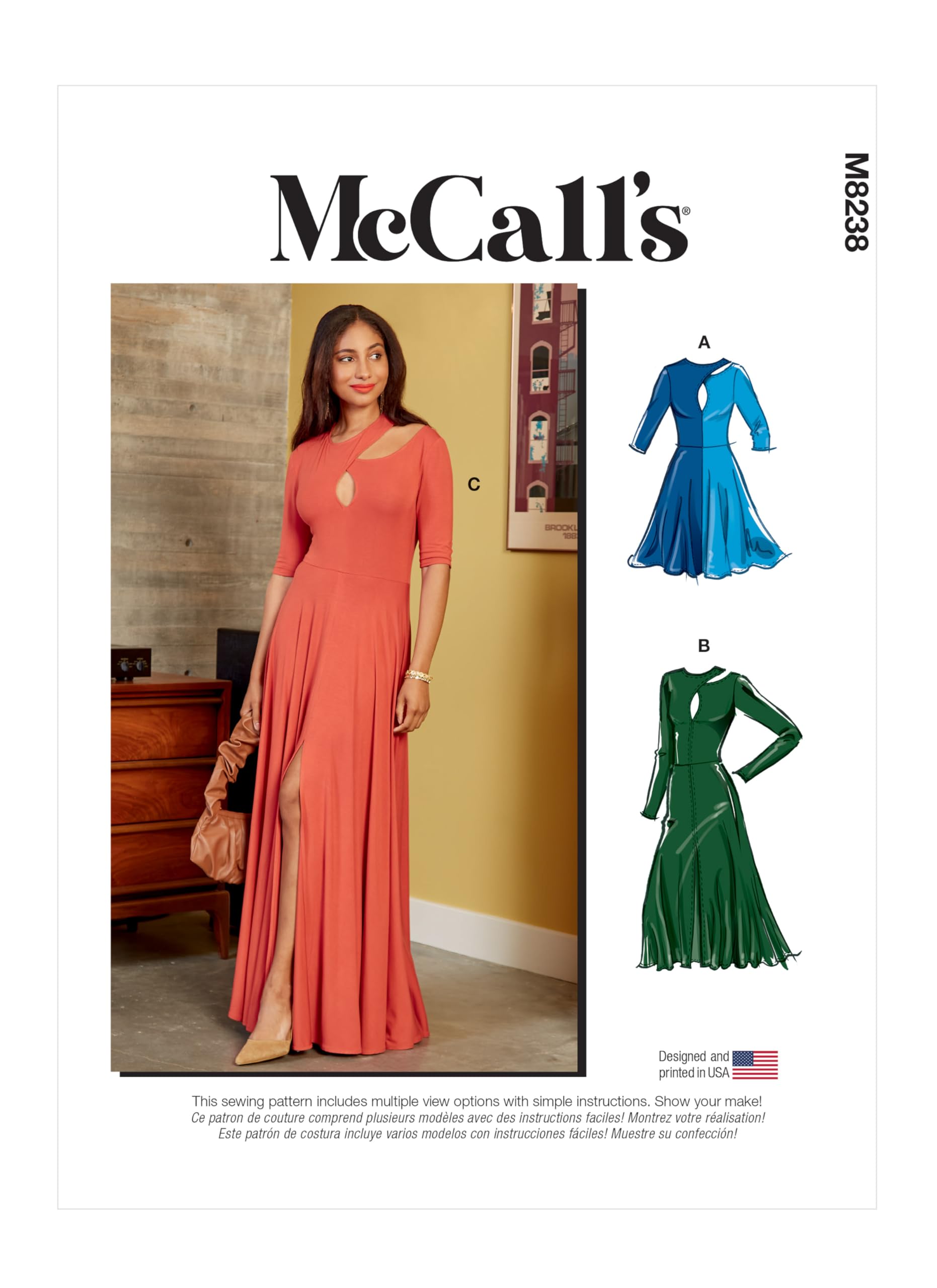 McCall's Sewing Pattern M8238A5 Misses Dress