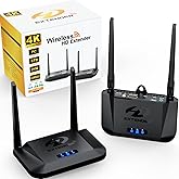 Graige Wireless HDMI Transmitter and Receiver 4K 30HZ, 1000 FT, HDMI Loop-Out, IR Extend, Dual Cooling Systems, 9 Channels, 1 TX to 3 RXS, Streaming from STB, PC, DVD, CCTV to TV, Projector, Monitor