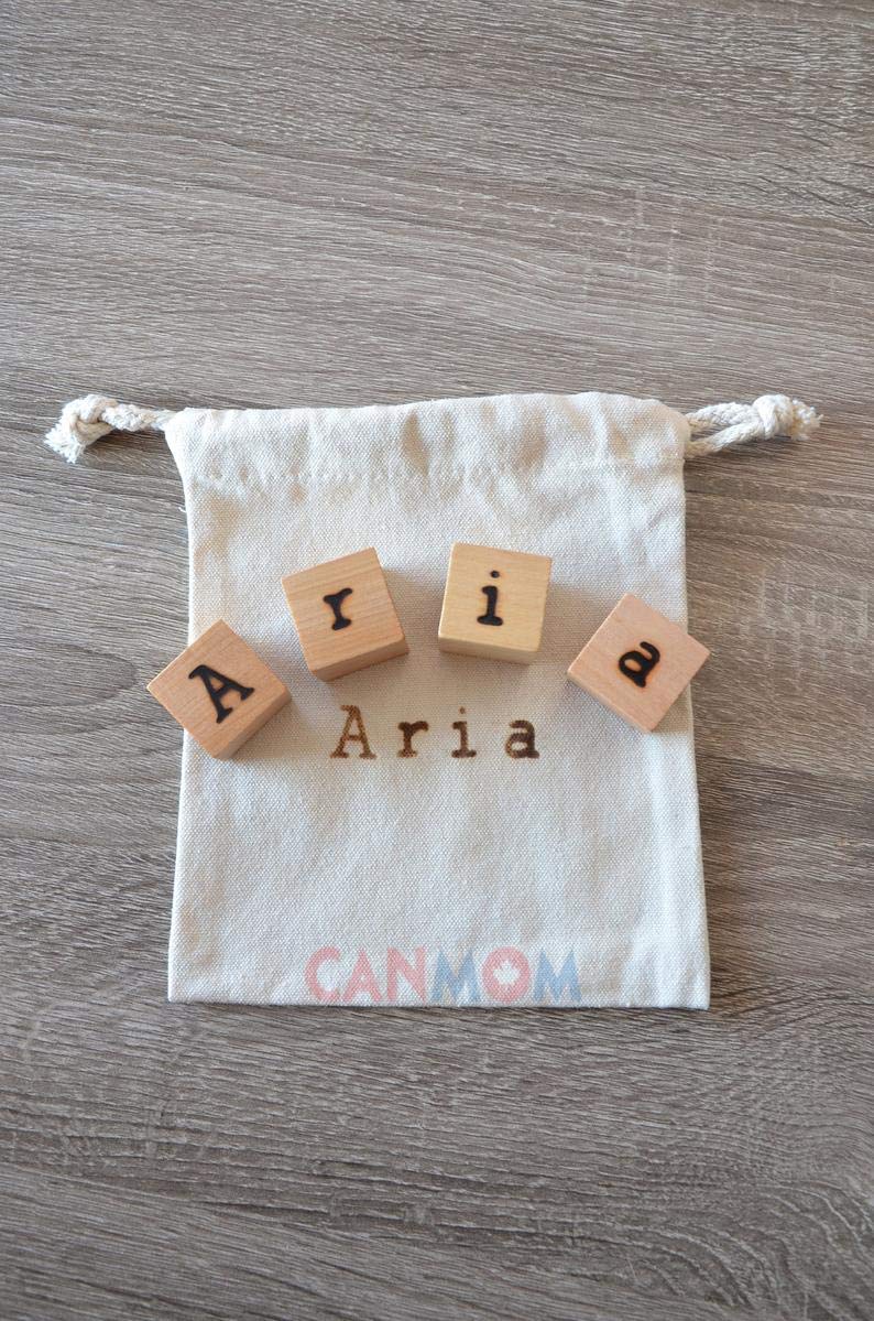 wooden name blocks