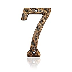 5.5 Inch House Numbers, Cast Iron Home Address