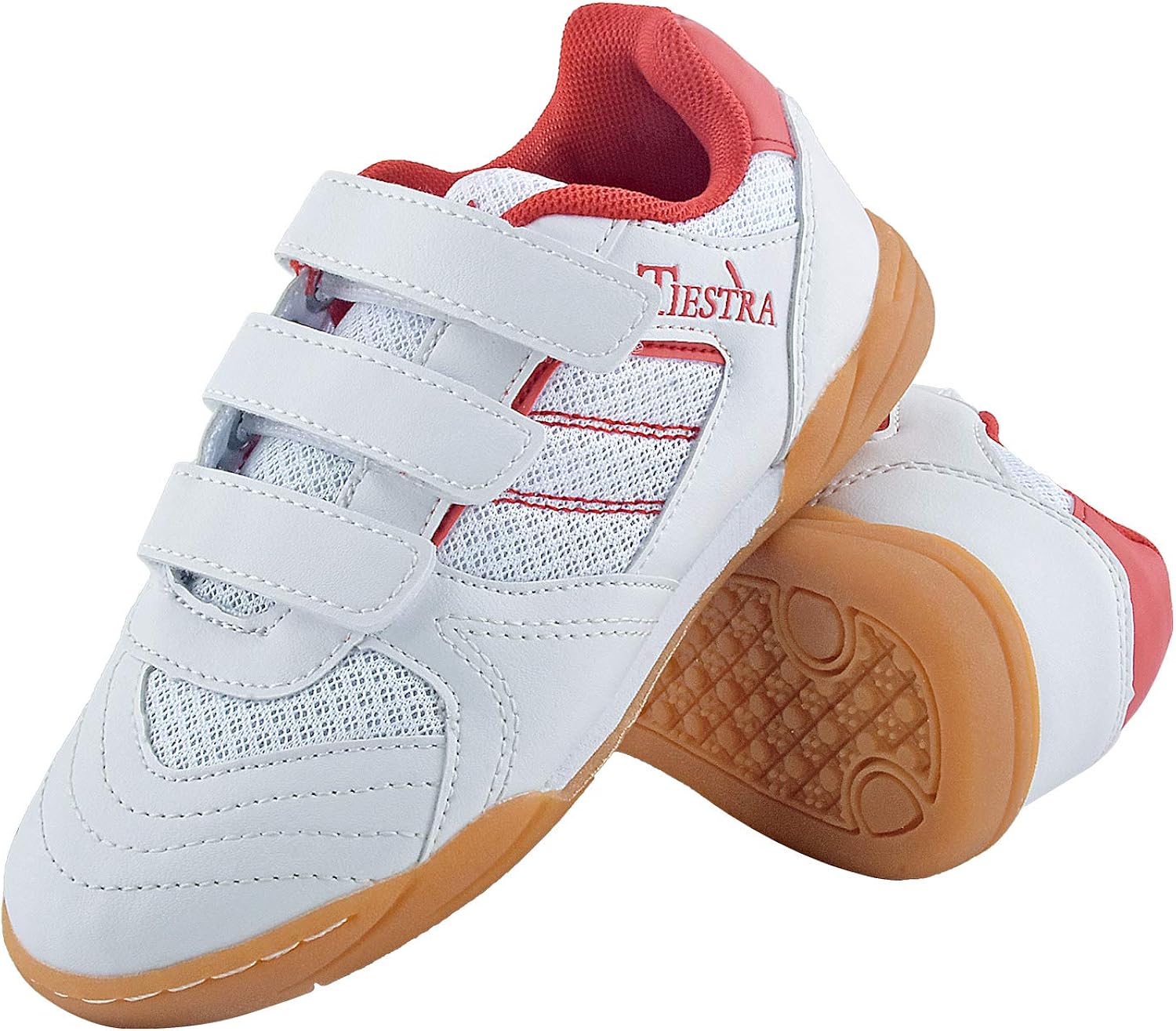 TIESTRA Kids Velcro Trainers Boys, Wide 