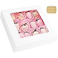 Yeplan 10 Pcs Pie Boxes,10x10x2.5 inches Bakery Boxes with Window,Cookie Boxes for Pie,Donuts,Chocolate,Dessert,Pastry,Muffins
